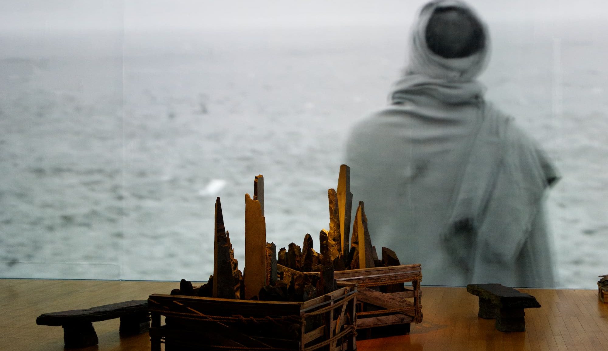 Vista da exposição «Evidence: Soundwalk Collective e Patti_Smith». Fotografia de António Jorge Silva.